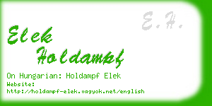 elek holdampf business card